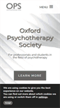 Mobile Screenshot of oxfordpsychotherapysociety.org.uk