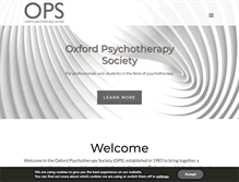 Tablet Screenshot of oxfordpsychotherapysociety.org.uk